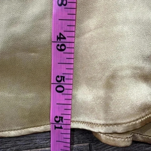 [XS]Zara Knotted V-Neck Satin Effect  Midi Dress in Gold Casual Elegant Women - Picture 16 of 16